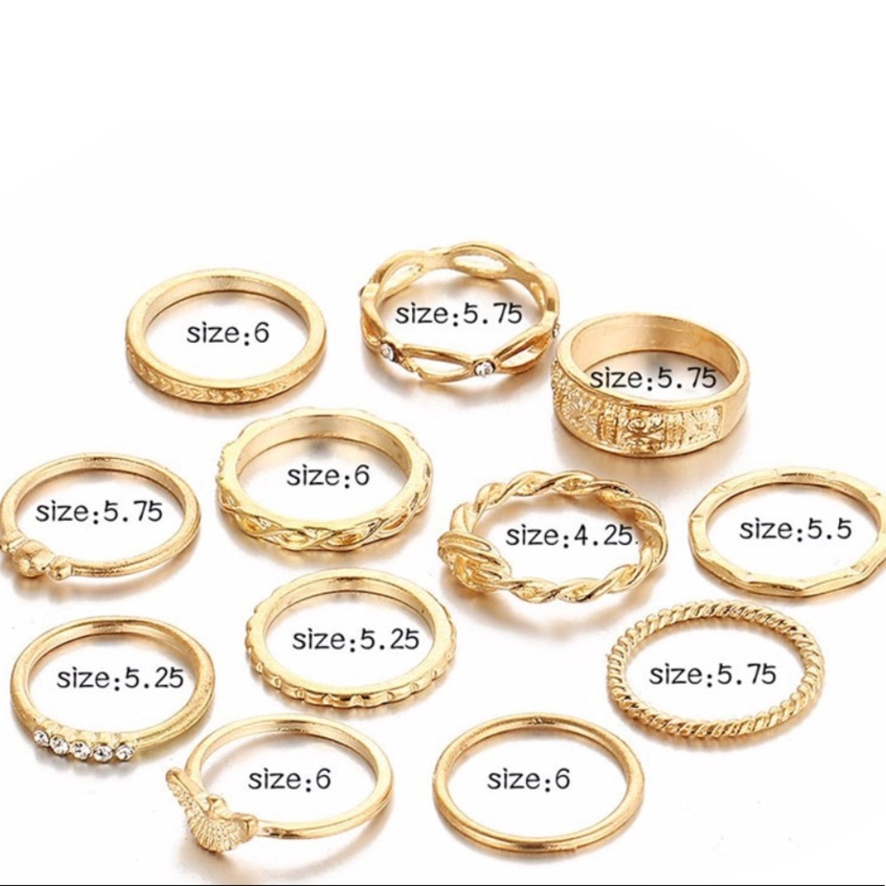 🆕 12 piece midi ring set - Picture 6 of 8